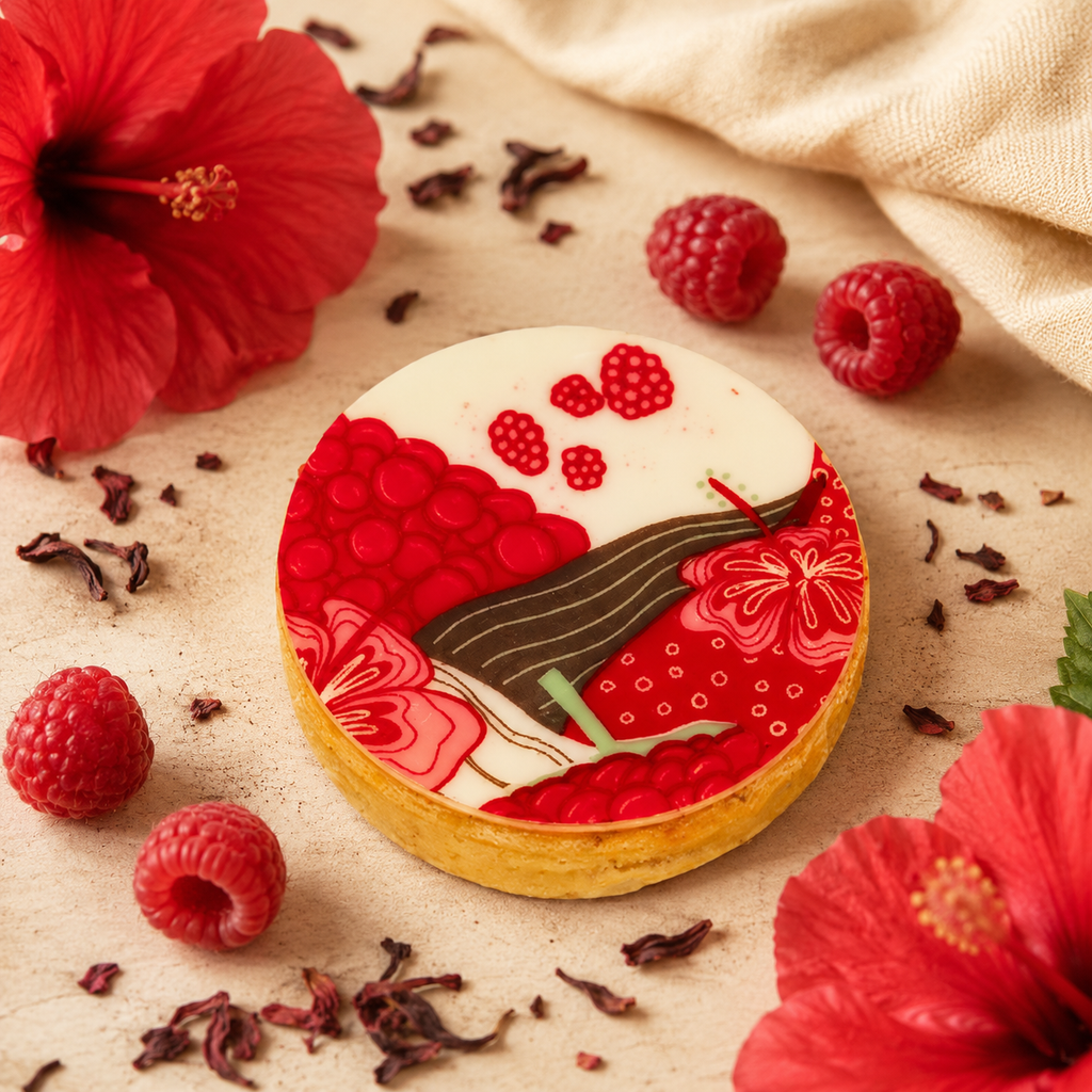 Biscuit artisanal Framboise & Hibiscus – Estézia – 20 g