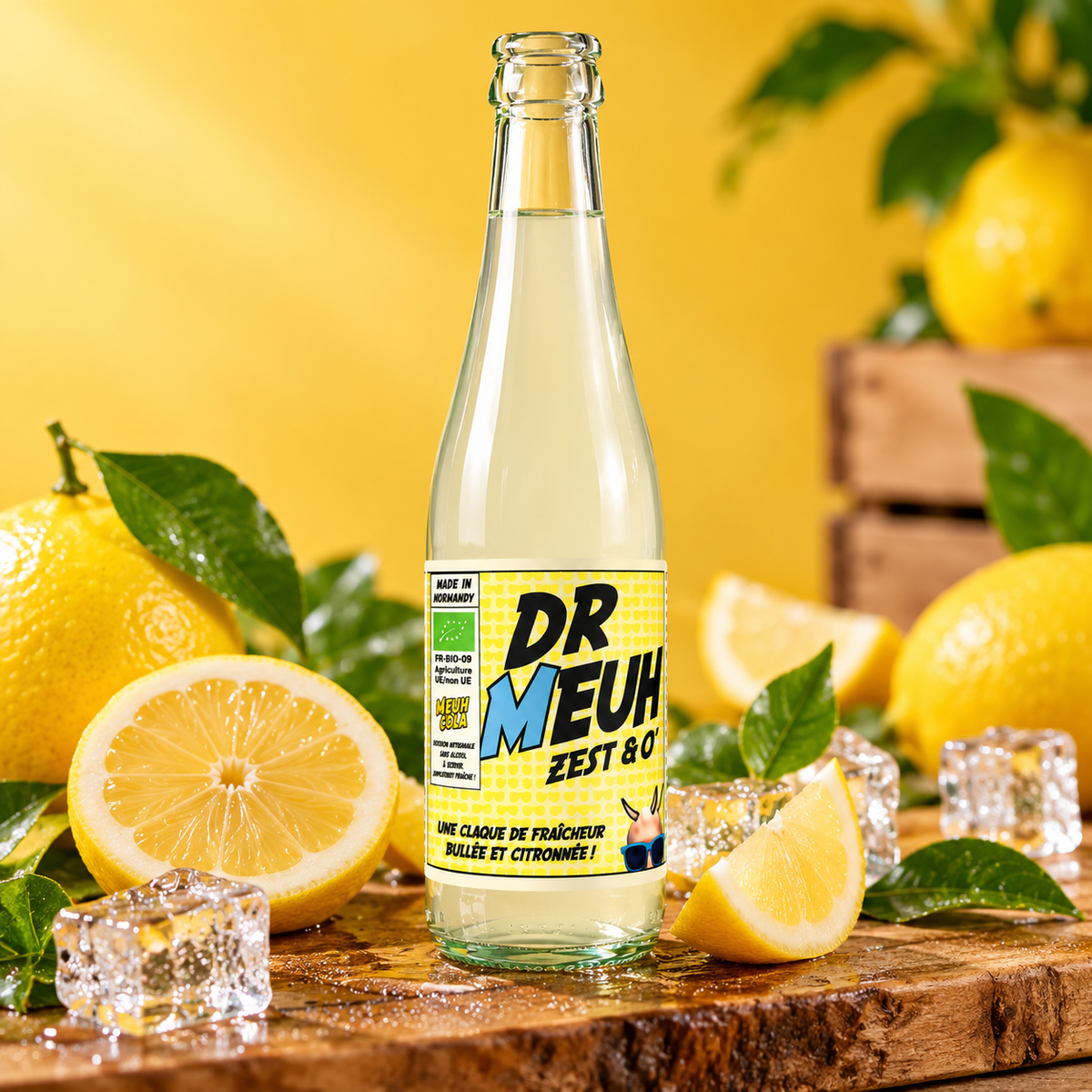 Dr Meuh Zest & O' Bio – Limonade artisanale au citron – Normandie – 25 cl