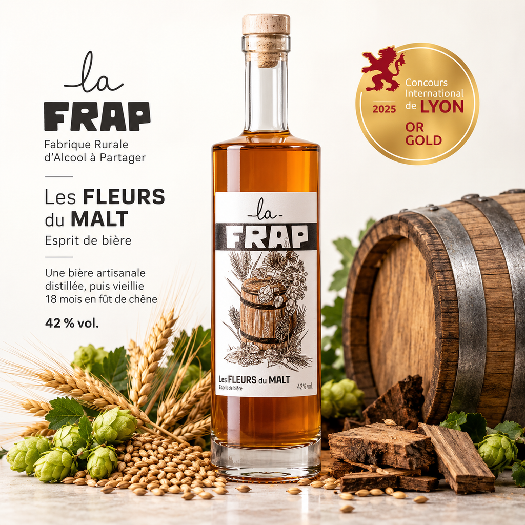 Coffret Halloween « Les Fleurs du Malt » – Spiritueux La Frap & 2 Verres Tête de Mort