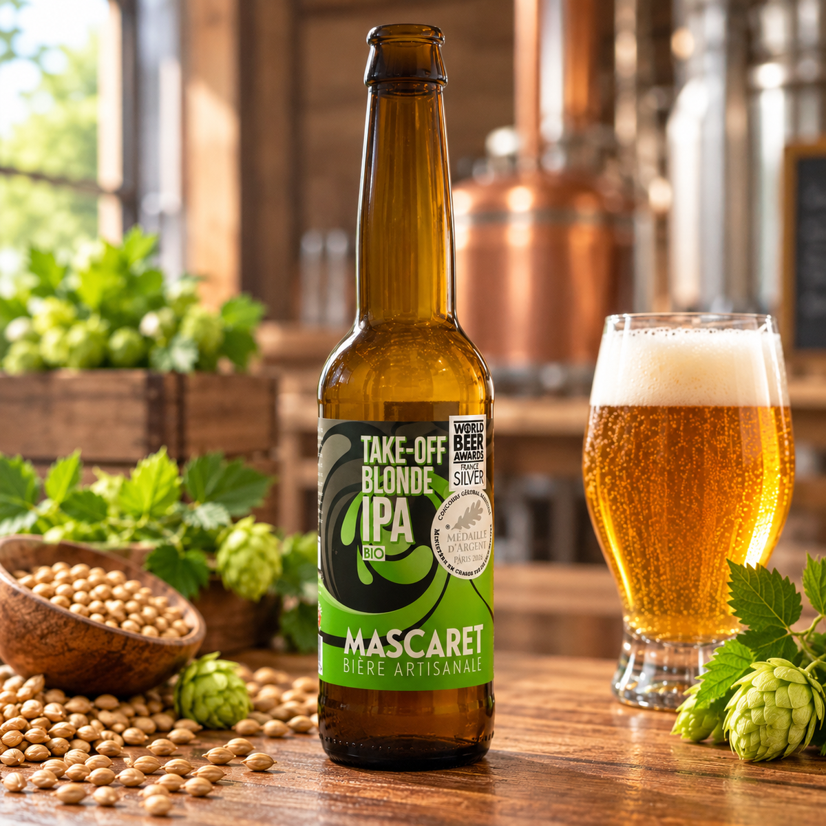 Bière Blonde IPA Bio Take-Off – Mascaret – 33 cl – 6 %
