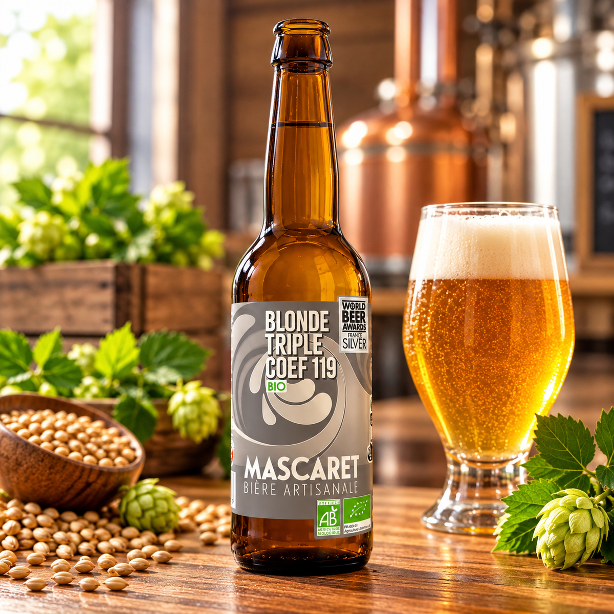 Bière Blonde Triple Coef 119 Bio – Mascaret – 8 % – 33 cl