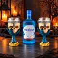 Coffret Halloween « Le Rituel des Ténèbres » – Gin Méridor & 2 Calices Têtes de Mort