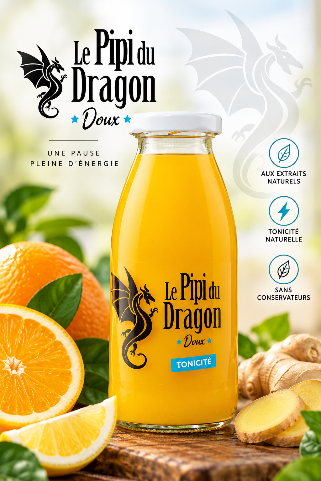 Pipi du Dragon Original Bio – Concentré naturel tonique – 25 cl