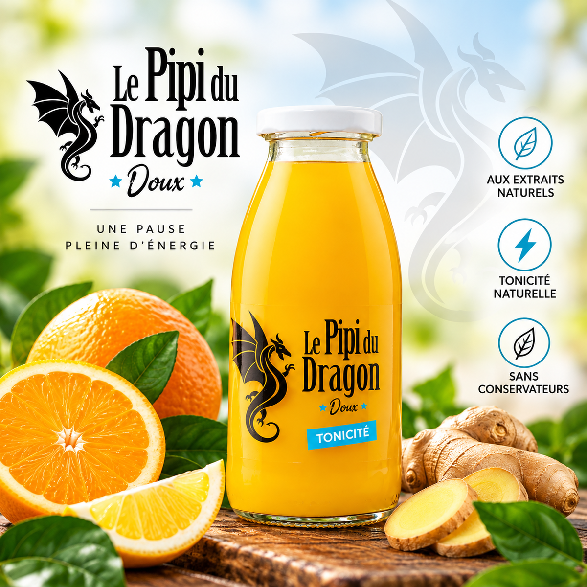 Pipi du Dragon Original Bio – Concentré naturel tonique – 25 cl