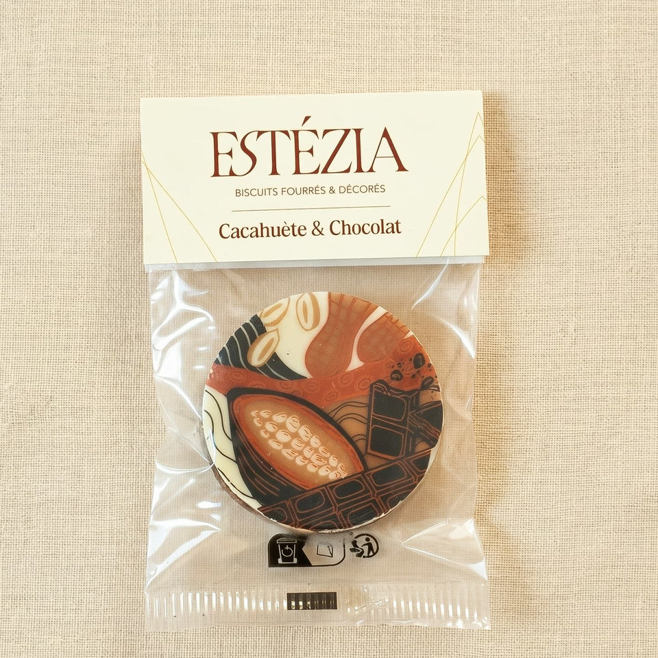 Biscuit artisanal Cacahuète & Chocolat – Estézia – 20 g