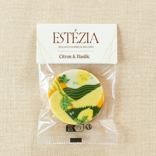 Biscuit artisanal Citron & Basilic  – Estézia – 20 g