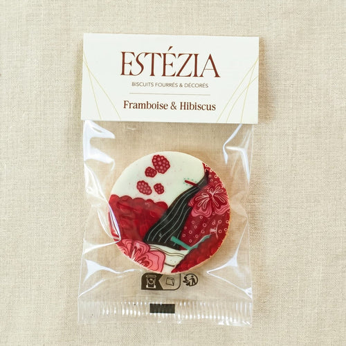 Biscuit artisanal Framboise & Hibiscus – Estézia – 20 g