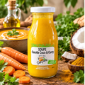 Soupe Carotte, Coco, & Curry Bio – Atelier PotPote – 25 cl
