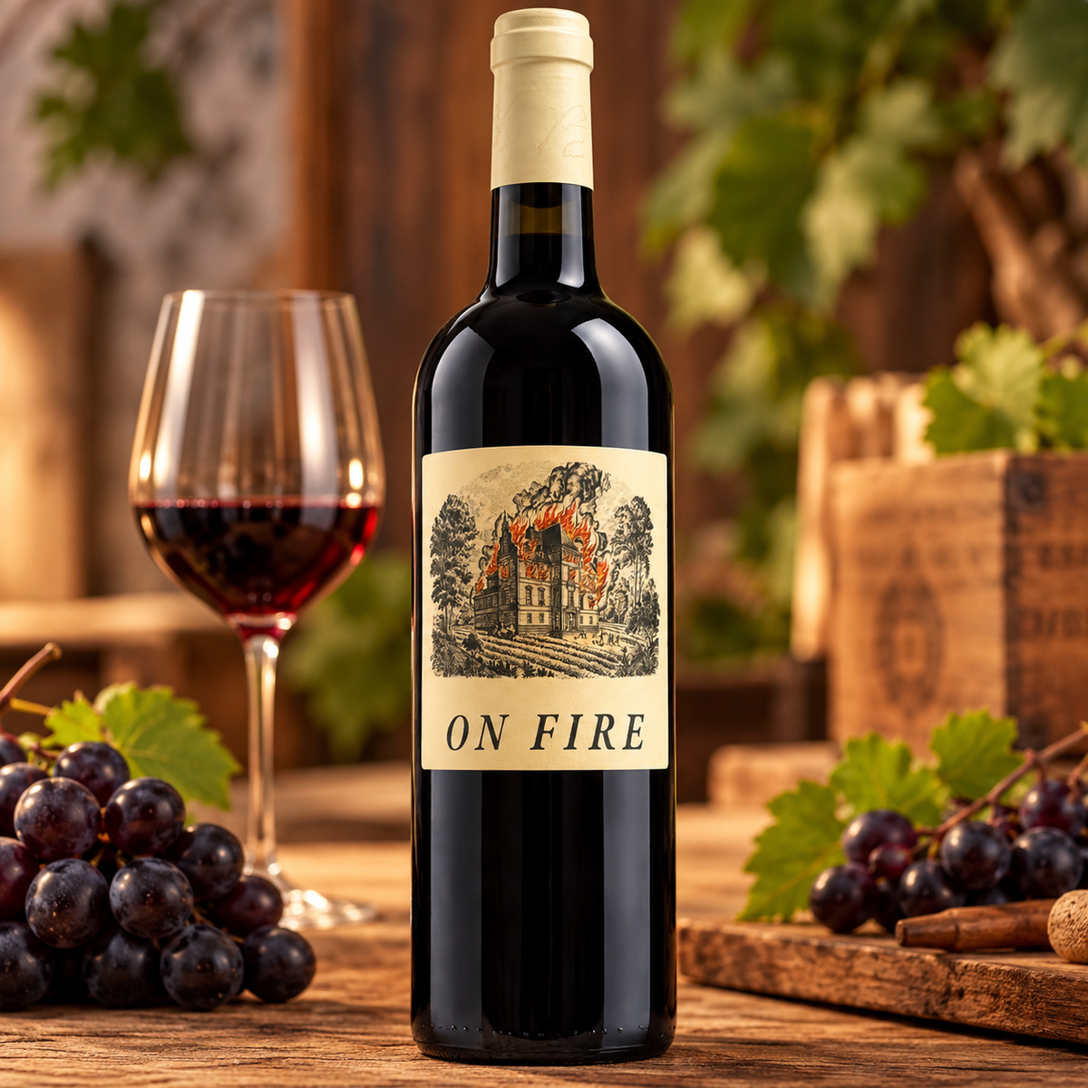 On Fire 2022 – Château L’Indécise – Vin Rouge Bio Bordeaux AOC – 100 % Cabernet Franc – 75 cl